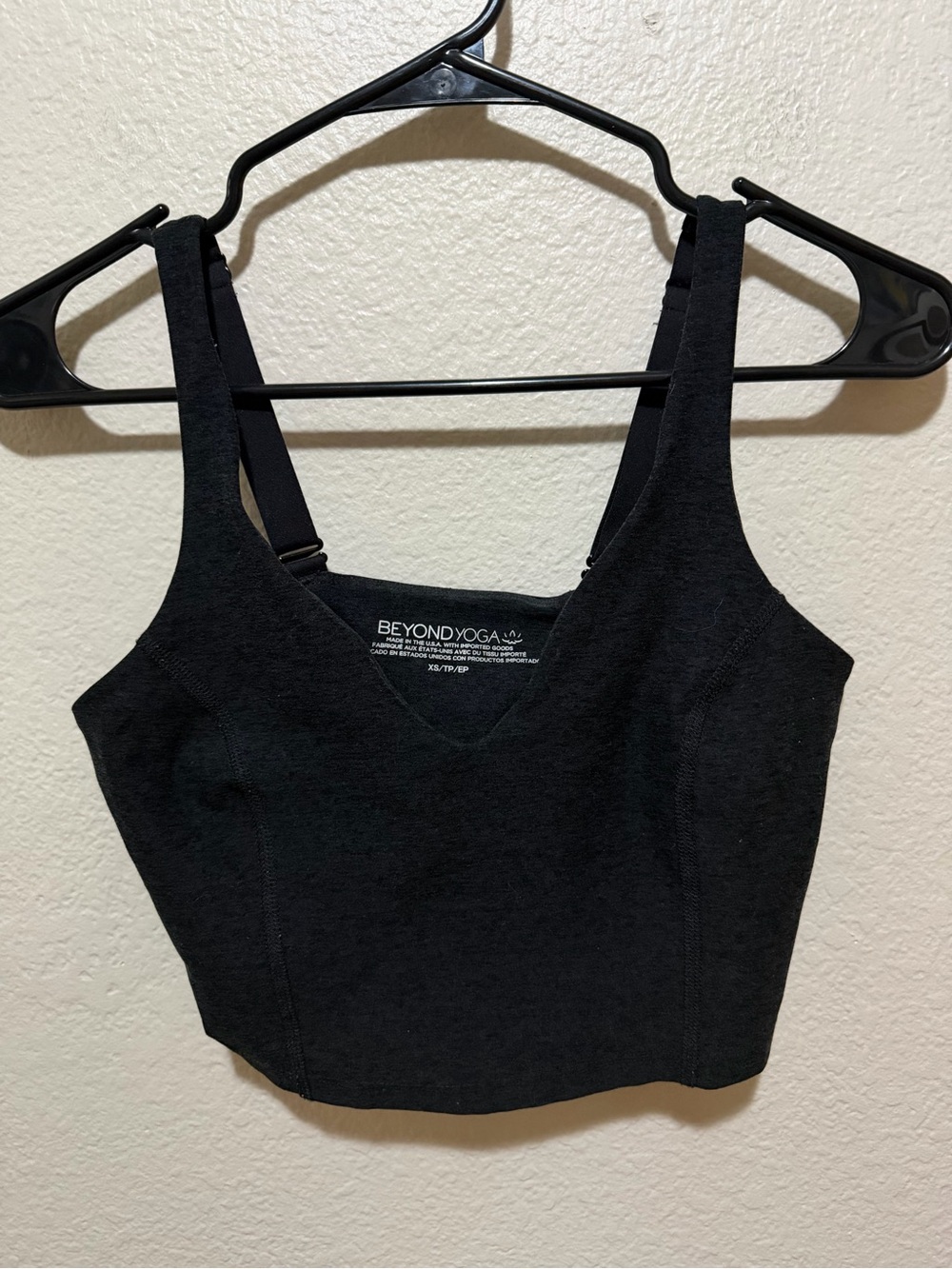 Beyond Yoga Spacedye Good Day Cropped Tank XS Darkest Night